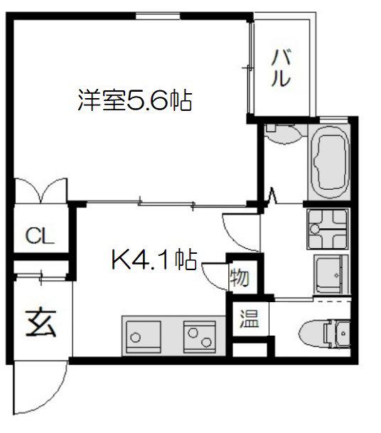 ウインドベル芦刈山(1K/5階)の間取り写真
