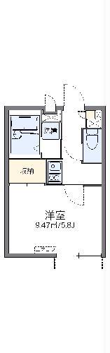 レオパレスデュオ グラーティア(1K/2階)の間取り写真