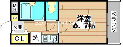 レジデンスSHIII(1K/3階)の間取り写真