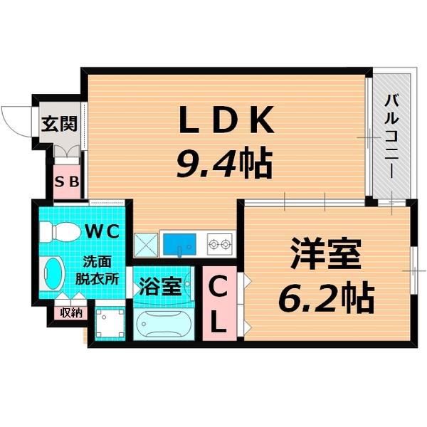 MFLATS(1LDK/5階)の間取り写真
