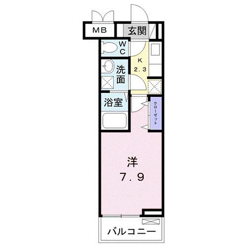 エスポアメゾン(1K/3階)の間取り写真