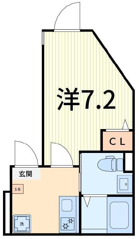 メゾン新柴又駅前(1K/1階)の間取り写真