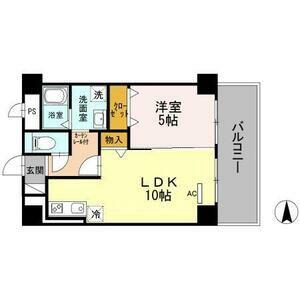 KIRAKUマンション(1LDK/2階)の間取り写真
