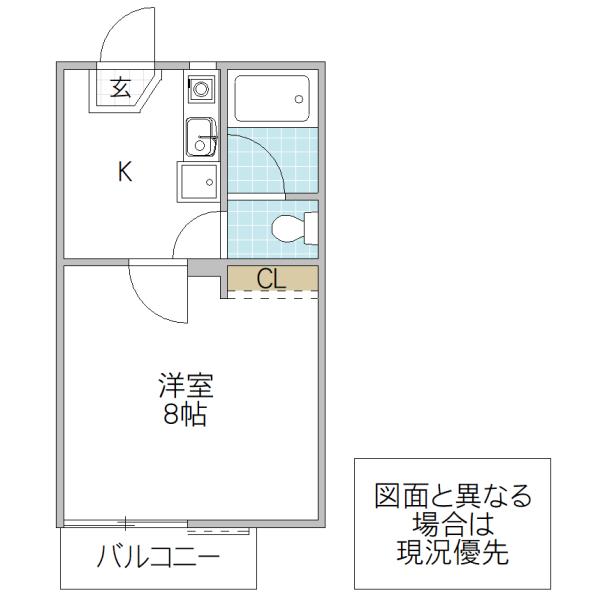 CASA QUATRO(1K/2階)の間取り写真