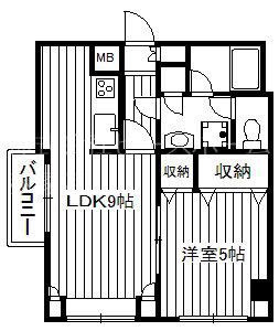 第二エクセルねり善(1LDK/3階)の間取り写真