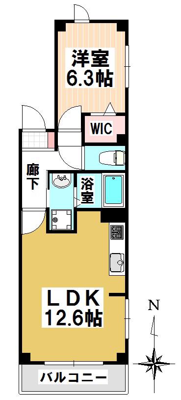 KOTOBUKI(1LDK/2階)の間取り写真