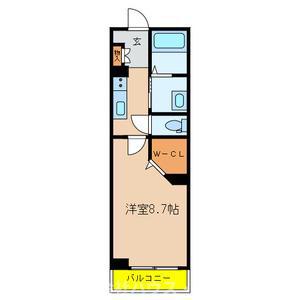 コンフォーザ(1K/2階)の間取り写真