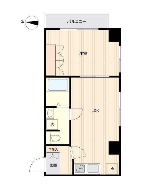 レジデンス錦糸町(1LDK/6階)の間取り写真