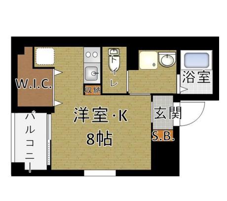 Bカーサ東銀座(ワンルーム/2階)の間取り写真
