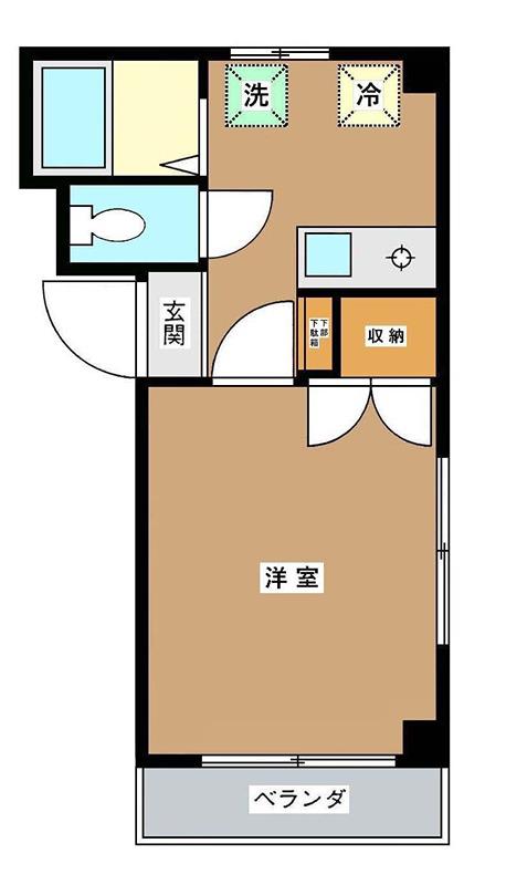 ミレーネ新小岩(1K/1階)の間取り写真