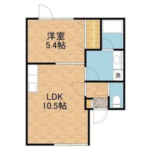 ウエスタ3・14(1LDK/2階)の間取り写真