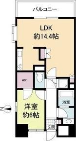 LA DOUCEUR山王(1LDK/9階)の間取り写真