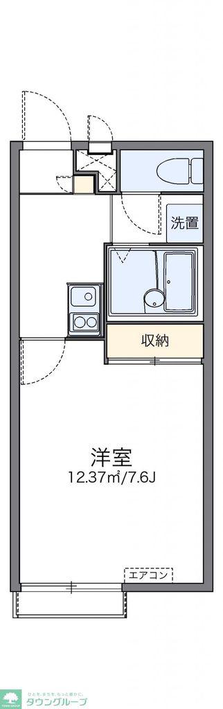 レオパレス末広タウニー(1K/2階)の間取り写真