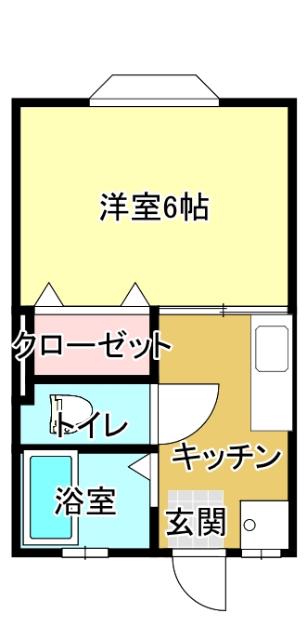メゾン富貴(1K/2階)の間取り写真