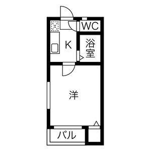 アーバンプラザ名古屋(1K/1階)の間取り写真
