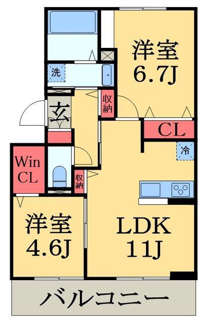 DEPARTURE(2LDK/2階)の間取り写真