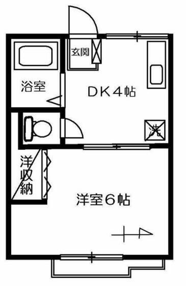 アーバンライフ上戸田(1K/2階)の間取り写真