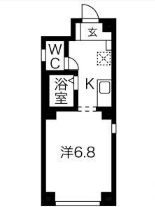 LOTSO大山(1K/4階)の間取り写真