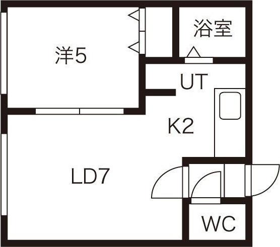 コンフォートライフII(1DK/4階)の間取り写真