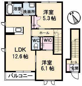 ラ ブリーゼ(2LDK/2階)の間取り写真