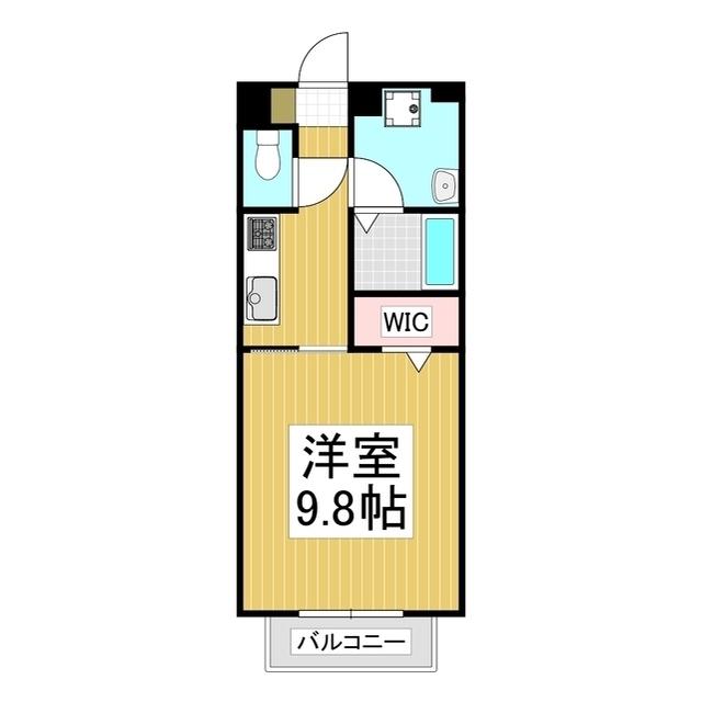 カサベルデ(1K/2階)の間取り写真