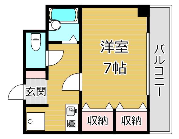 サンフォートメゾン(1K/2階)の間取り写真