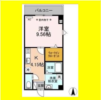 FRESCO(1K/2階)の間取り写真