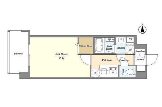 NS PARK RESIDENCE 高田馬場(1K/4階)の間取り写真