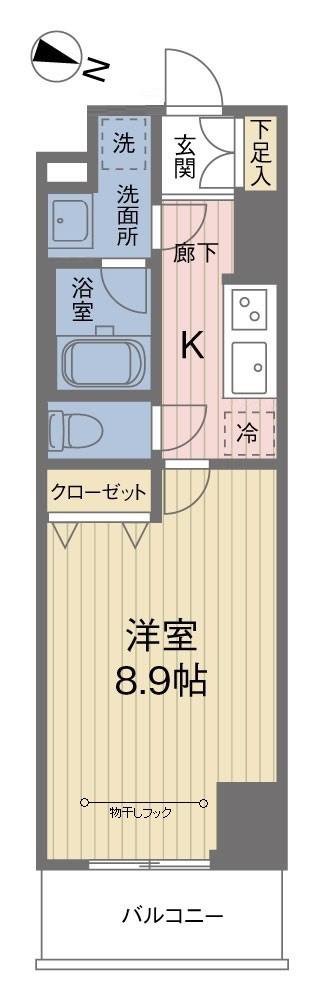 ACOLT中野富士見町(1K/9階)の間取り写真