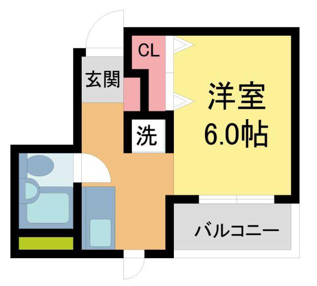 石橋マンション(ワンルーム/3階)の間取り写真