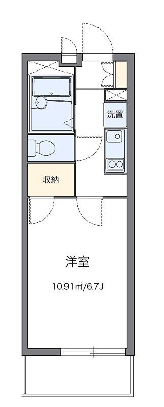 サンライズマンション(1K/3階)の間取り写真