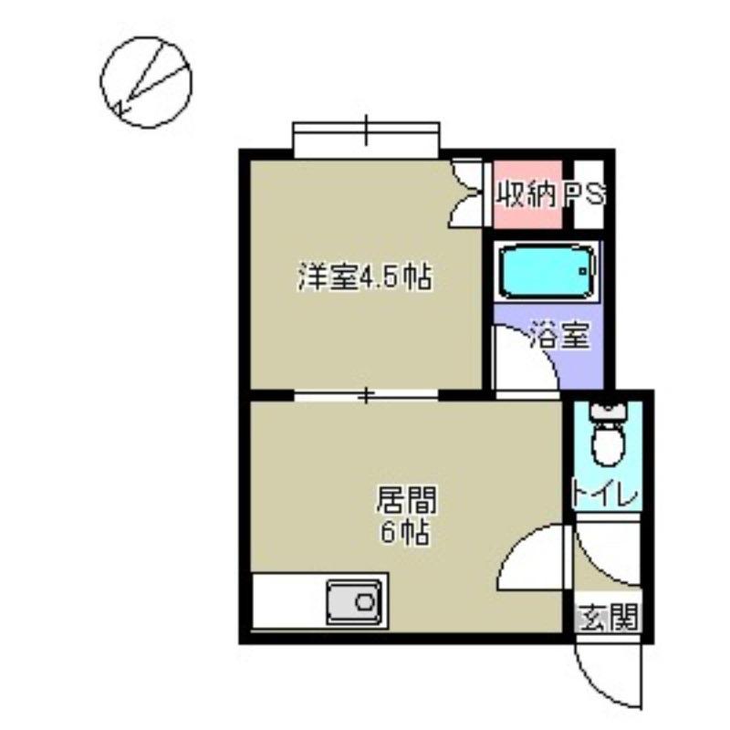 MAPLEHILLS南郷(1DK/3階)の間取り写真