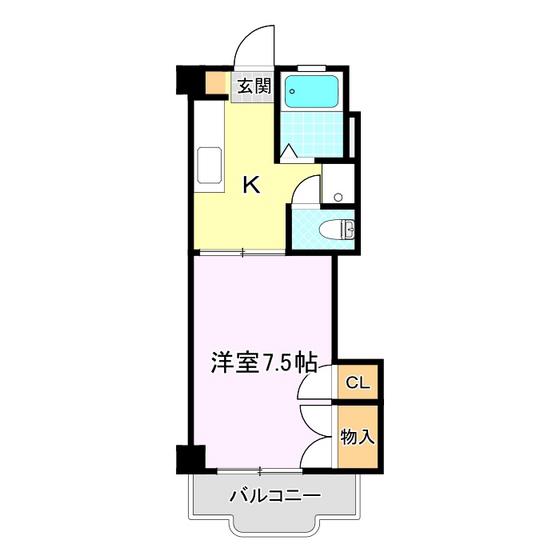 コーポ佐久間(1K/2階)の間取り写真