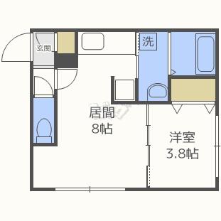FORESTA平岸(1LDK/1階)の間取り写真