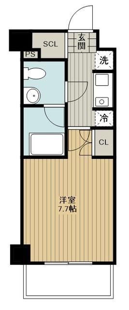 LIBERTA VILLA(1K/5階)の間取り写真