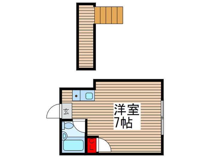 パイプラインハウス(ワンルーム/2階)の間取り写真