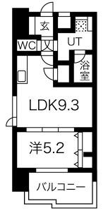 スプランティッド三国I(1LDK/9階)の間取り写真