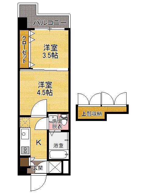 NO55WES.PROJECT博多(2K/6階)の間取り写真