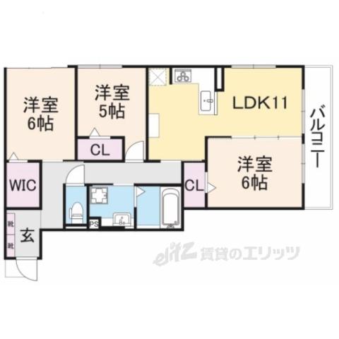 グランシャリオ(3LDK/2階)の間取り写真