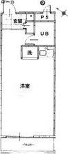 シャンソニエパレス(ワンルーム/3階)の間取り写真