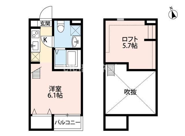 ブリスアクセプト(ワンルーム/1階)の間取り写真