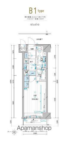 メインステージ錦糸町VIエグザ(1K/4階)の間取り写真