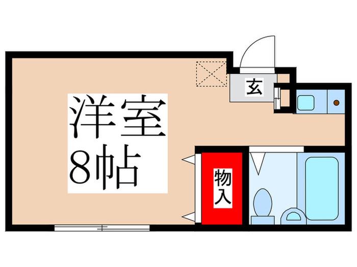 大平ビル(ワンルーム/2階)の間取り写真