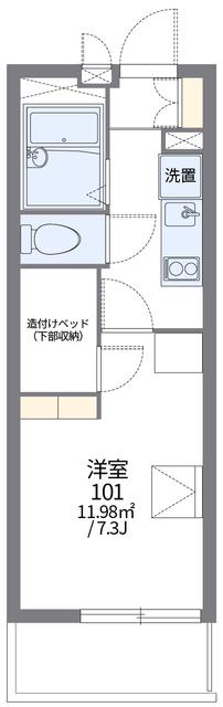 レオパレスコンフォニティ(1K/1階)の間取り写真