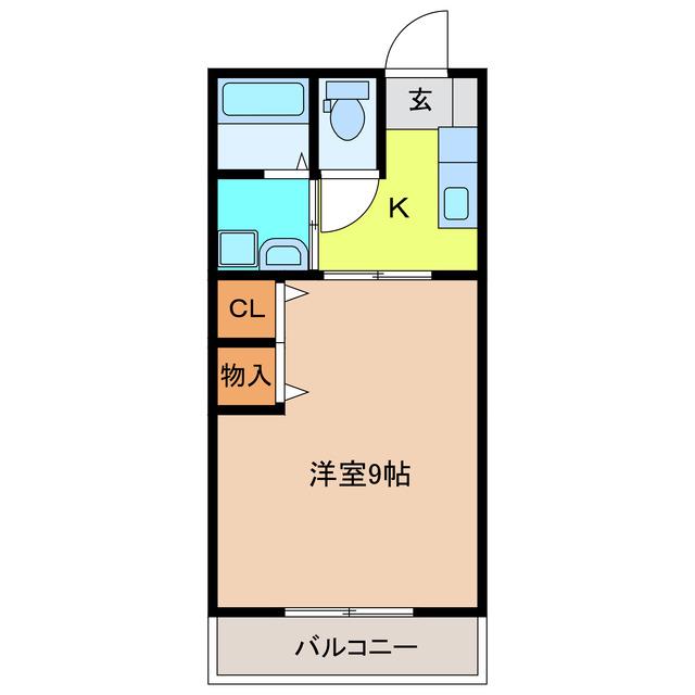 ザとまと(1K/2階)の間取り写真