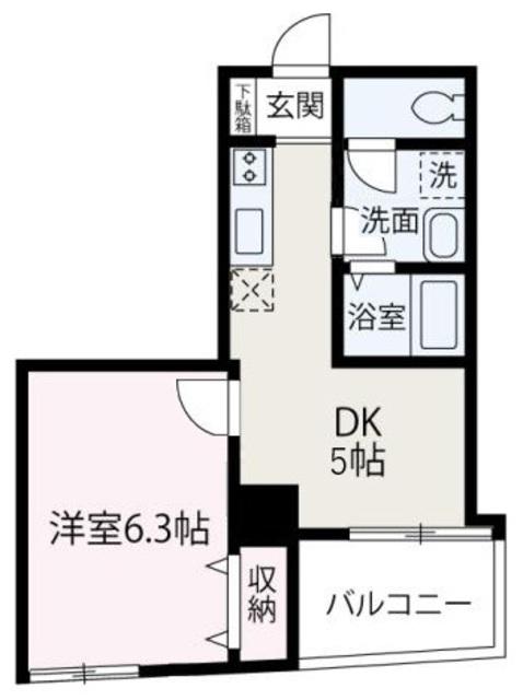 DAIKAN-M19(1DK/3階)の間取り写真