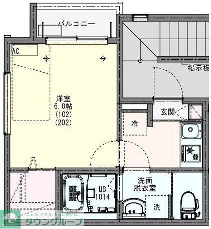 KLEISせんげん台(1K/1階)の間取り写真