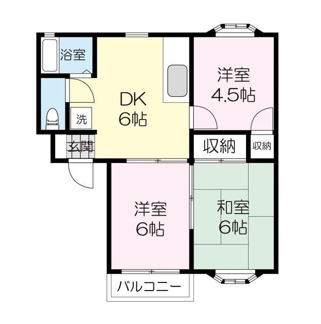 アメニティプラザ(3DK/1階)の間取り写真