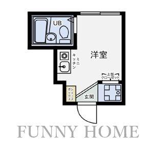 ファーストハウス経堂(ワンルーム/1階)の間取り写真