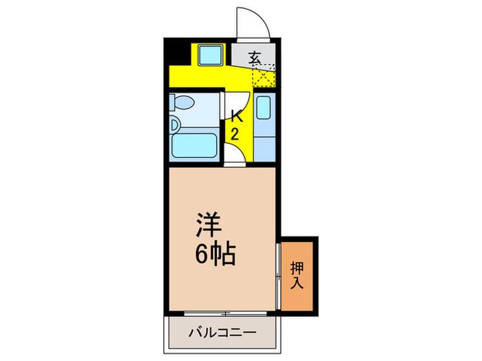 メゾンフランセ(1K/2階)の間取り写真
